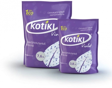 KOTIKI Наполнитель для кошачьих туалетов  Виолет 3.8 л
